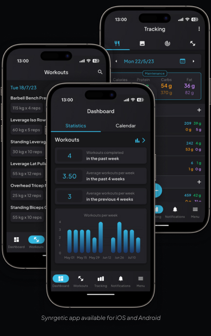 Synrgetic workout tracking app