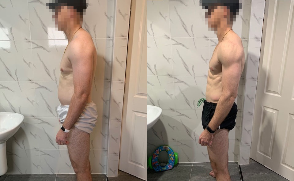 David's transformation - side